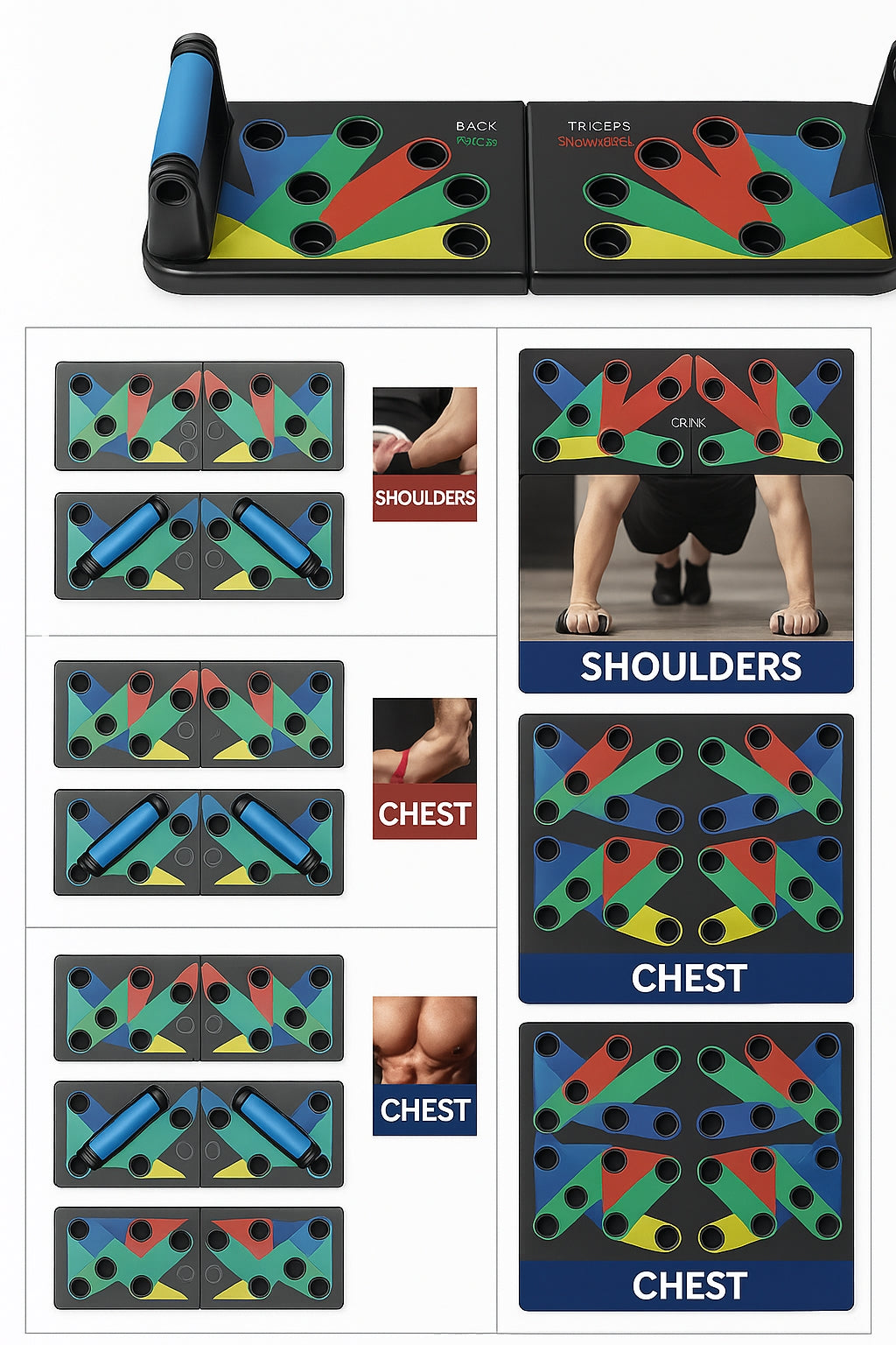 15-in-1 Push-Up Board | Full Body Workout at Home – Just ₹499